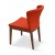 Capri Wood Dininng Chair, American Walnut Wood, Orange Camira Wool by SohoConcept Furniture
