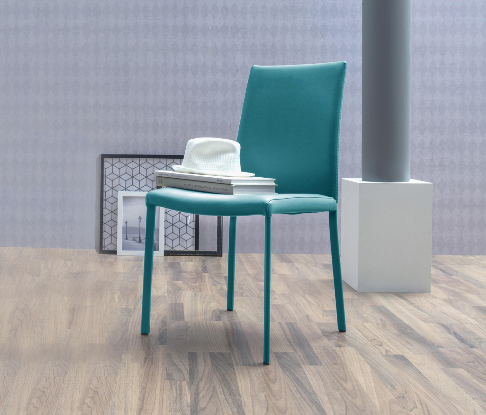 Navarra Dining Chair, Turquoise Blue Eco-Leather Buy ...