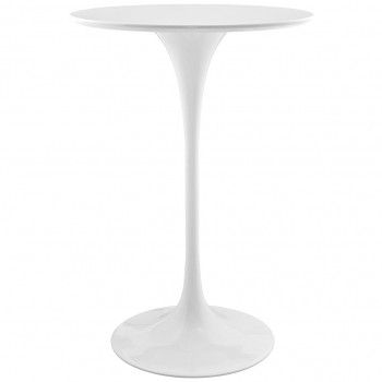 Lippa 28" Wood Bar Table, White by Modway