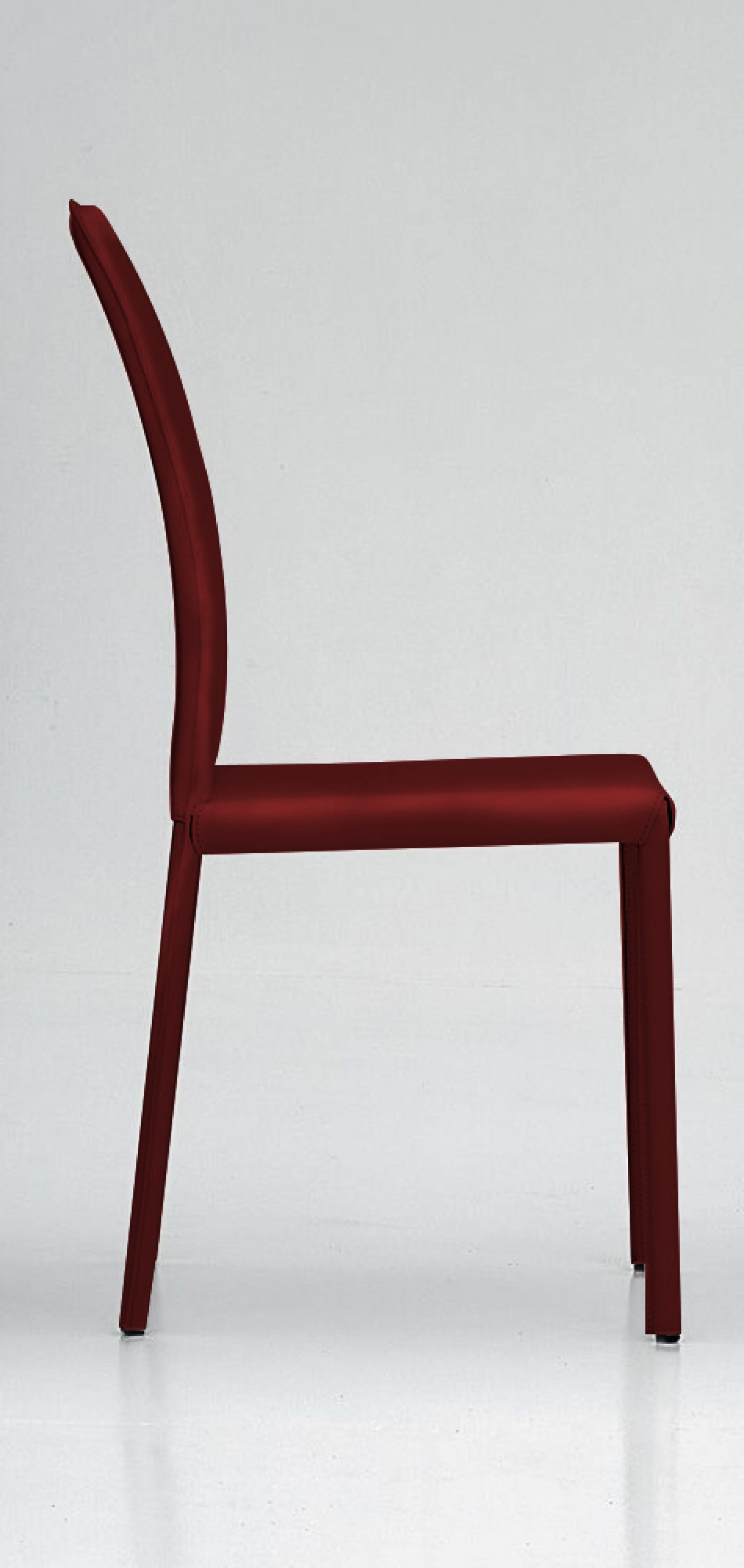 Madeleine Standard Dining Chair Burgundy Red Thick Leather Buy Online At Best Price