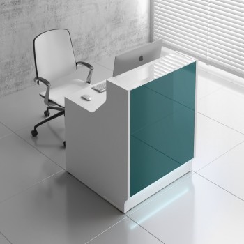 Linea LIN08 Reception Desk, Dark Turquoise