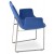 Eiffel Arm Sled Chair, Stainless Steel, Sky Blue Camira Wool by SohoConcept Furniture