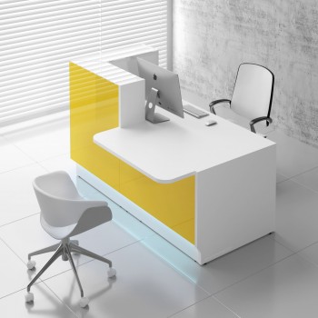 Linea LIN291L Reception Desk, Yellow