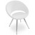 Crescent Star Chair, Stainless Steel, White PPM, Adjustable Foot Caps by SohoConcept Furniture