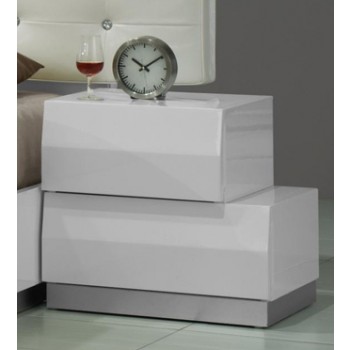 Milan Night Stand, Right Facing, White by J&M Furniture