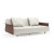 Long Horn Sofa Bed w/Arms, 527 Mixed Dance Natural Fabric