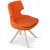 Patara Sword Dining Chair, Natural Veneer Steel, Orange Camira Wool by SohoConcept Furniture
