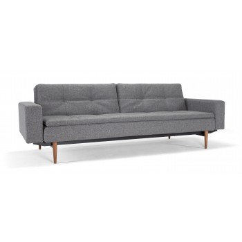 Dublexo Sofa Bed w/Arms, 563 Twist Charcoal Fabric