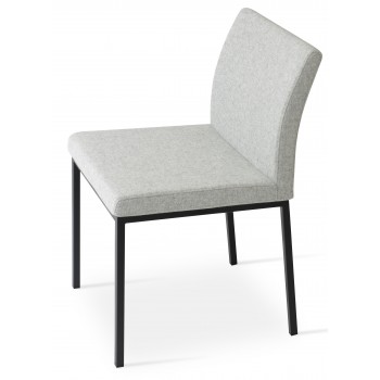 Aria Dininng Chair, Black Powder Base, Silver Camira Wool by SohoConcept Furniture