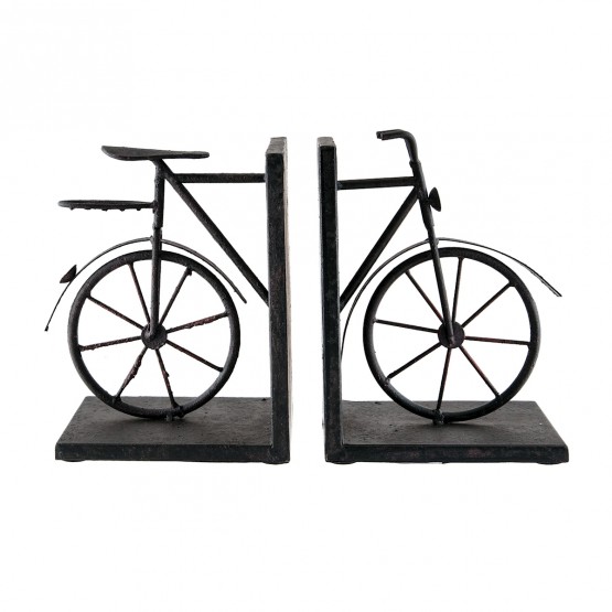 Bicycle Bookends In Rusty Brown - Pair photo