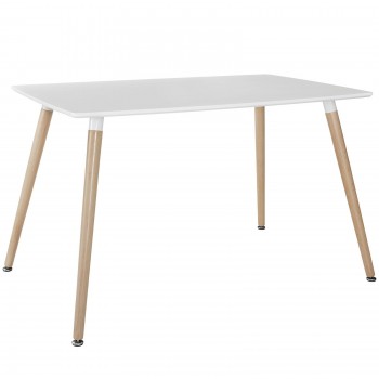 Field Dining Table, White by Modway