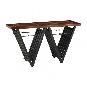 Industrial Era Console With Iron Stretcher