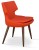Patara Wood Dining Chair, American Walnut, Orange Camira Wool by SohoConcept Furniture