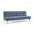 Splitback Sofa Bed, 525 Mixed Dance Light Blue Fabric + Light Wood Legs