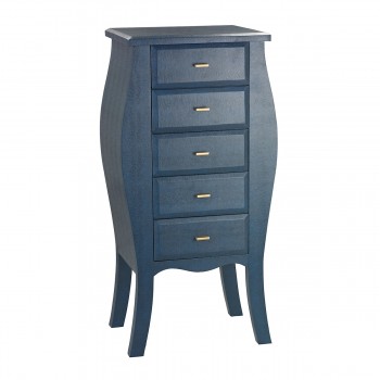 Bowed Shagreen Chest In Navy