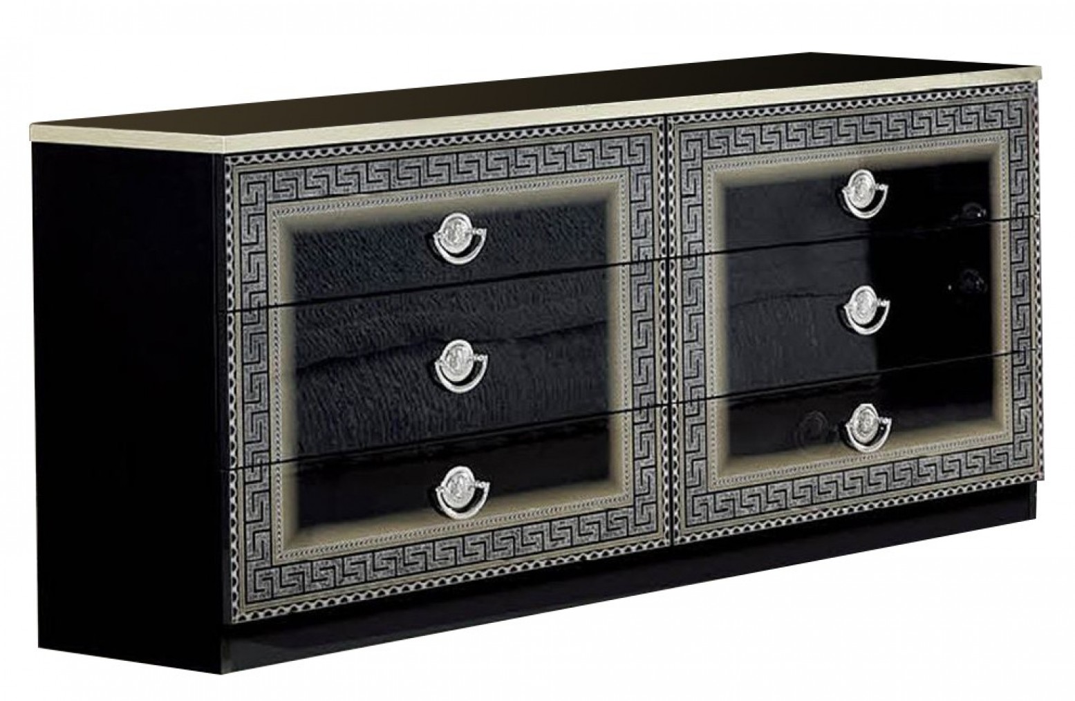 Aida Double Dresser Black Silver Buy Online At Best Price