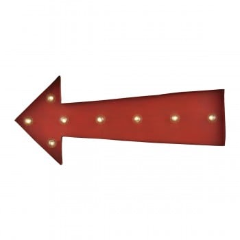 Arrow Marquee Sign In Antique Red