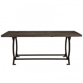 Effuse Wood Top Dining Table, Brown by Modway