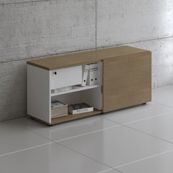 Managerial Storage A14M, White + Canadian Oak