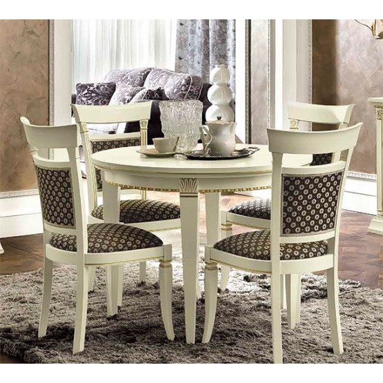Treviso Round Dining Table w/1 Extension, White Ash Buy ...