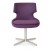 Patara 4 Star Dining Chair, Mat Brushed Nickel, Deep Maroon Camira Wool by SohoConcept Furniture