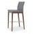 Aria Wood Counter Stool, Solid Beech Walnut Color, Grey PPM by SohoConcept Furniture